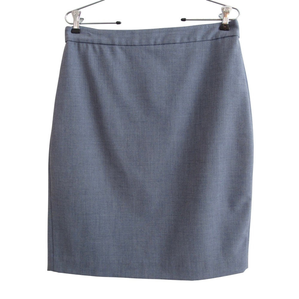 Banana Republic Pencil Skirt 8 Blue Gray Career Officecore Stretch Workwear